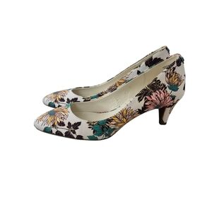 Anne Klein Rosalie Floral Textile Low Heel Pumps